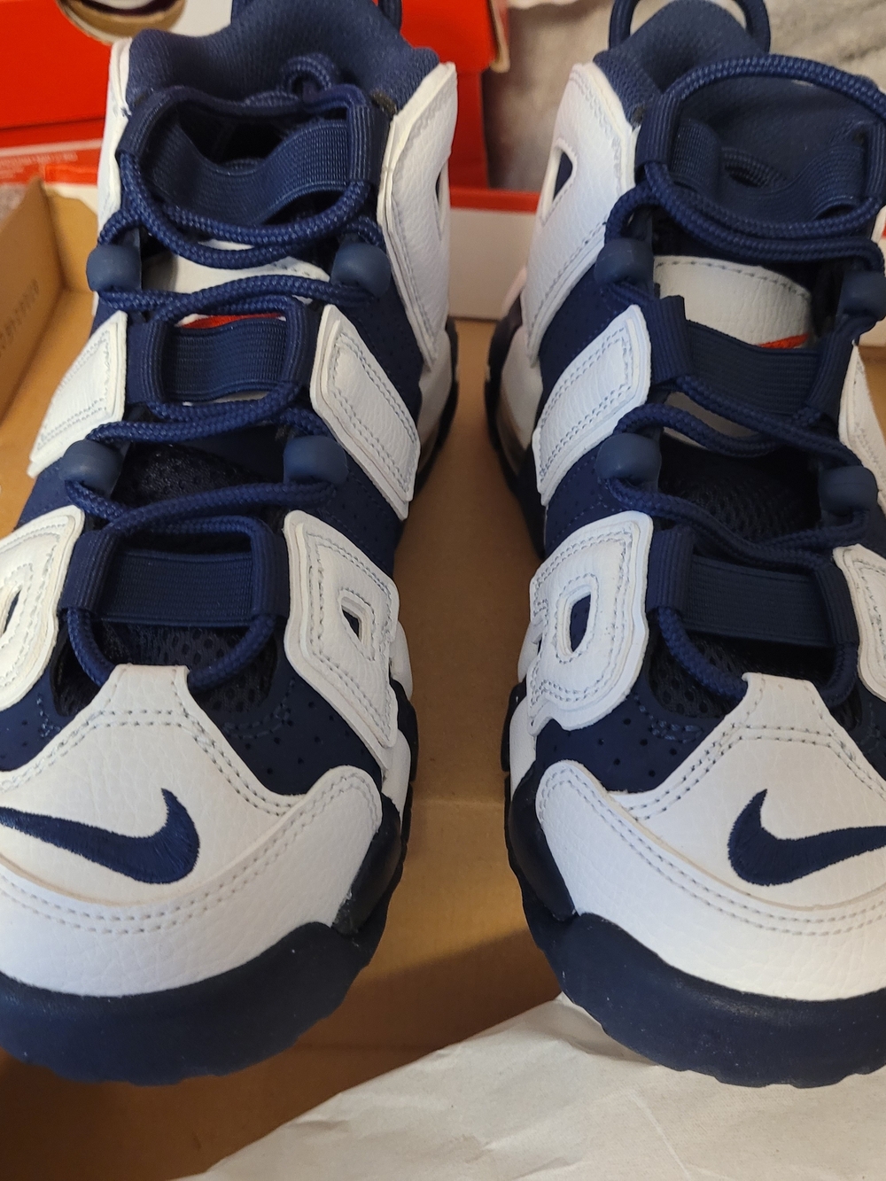 Nike Kids Navy and White Strappy Athletic Sneakers - PIPPENS